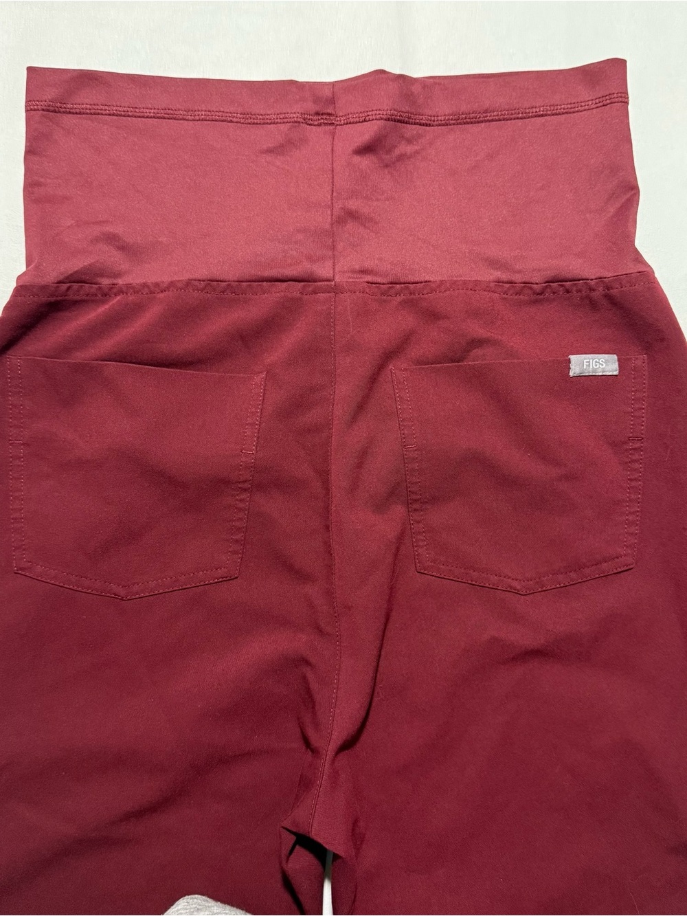 FIGS Maternity Technical Collection Scrub Pants Burgundy High Waisted Jogger S - Picture 11 of 15